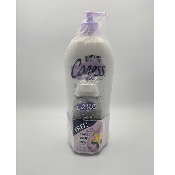 Caress Other - Caress Silkening Wild Blossom Body Lotion 16oz Rare Discontinued Wash New Sealed